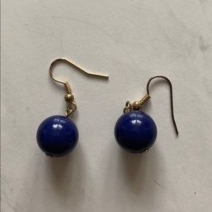 Simple navy earrings